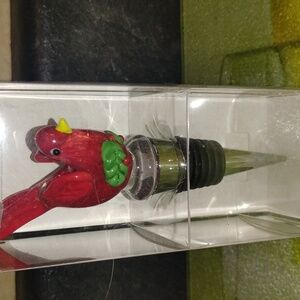 Wine Bottle Topper. Cardinal